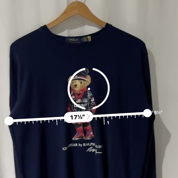 Polo Ralph Lauren Limited Ed Team USA Bear Stadium Olympic Tee Shirt Sweater - Picture 7 of 8